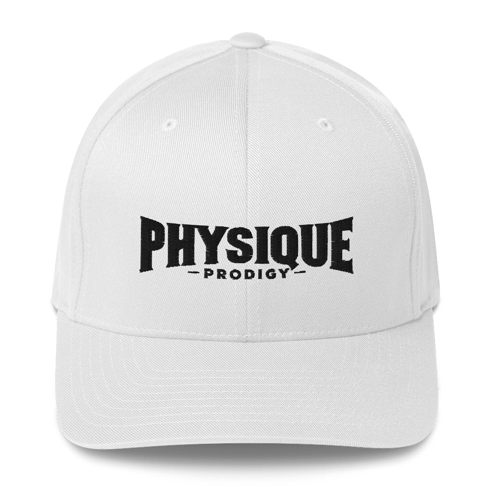 Physique Prodigy FlexFit Closed Back Twill Cap (White)