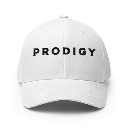 Prodigy FlexFit Closed Back Twill Cap (White)