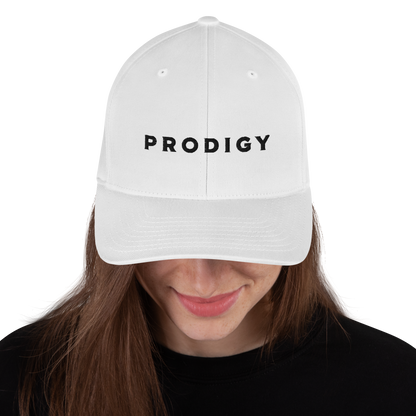 Prodigy FlexFit Closed Back Twill Cap (White)