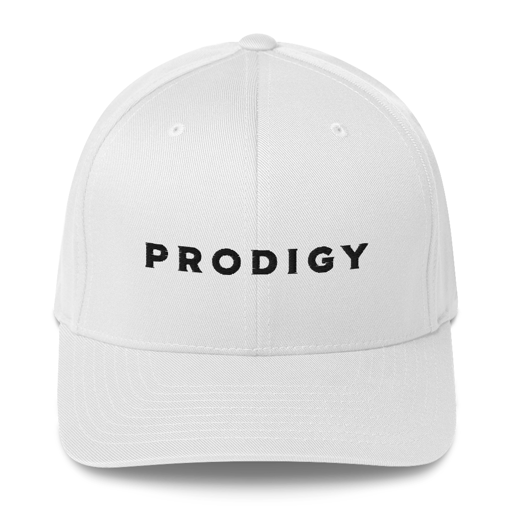 Prodigy FlexFit Closed Back Twill Cap (White)