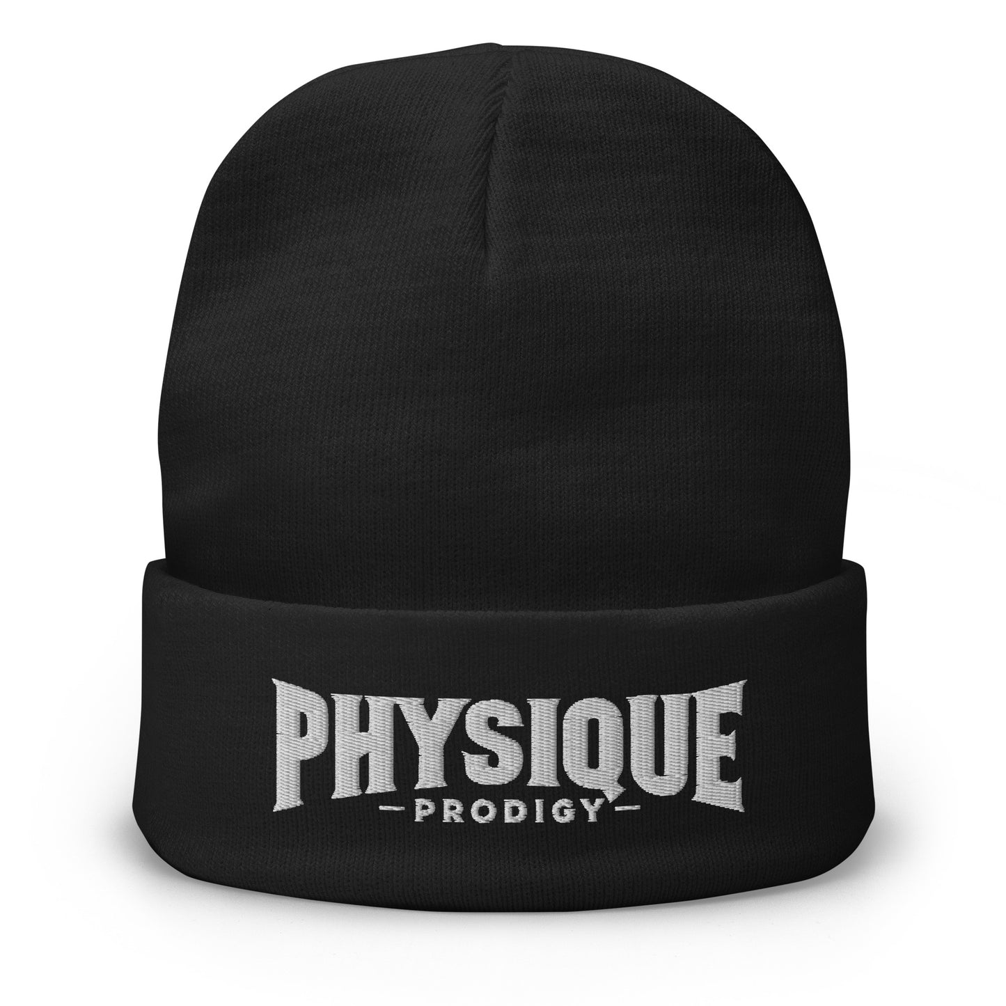 Physique Prodigy Black Embroidered Beanie