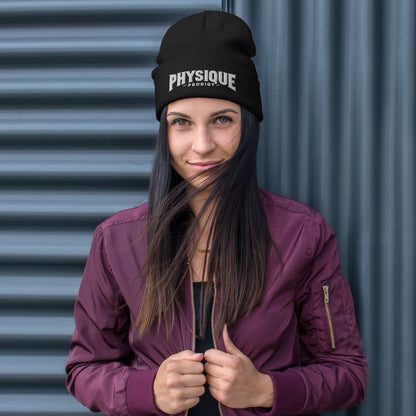 Physique Prodigy Black Embroidered Beanie