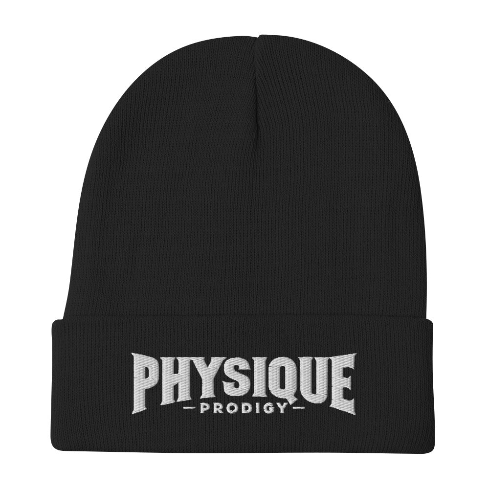 Physique Prodigy Black Embroidered Beanie