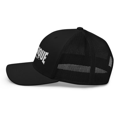 Physique Prodigy Embroidered Snapback Trucker Cap (Black)