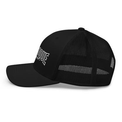 Physique Prodigy Embroidered Snapback Trucker Cap (Black)