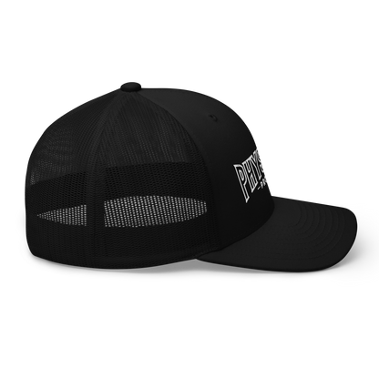 Physique Prodigy Embroidered Snapback Trucker Cap (Black)