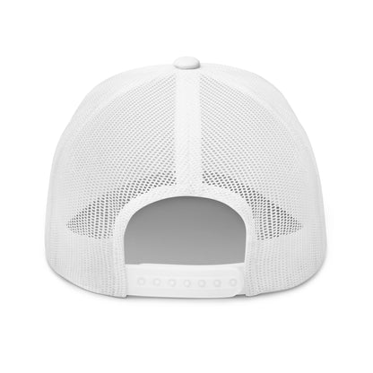 Physique Prodigy Embroidered Snapback Trucker Cap (White)