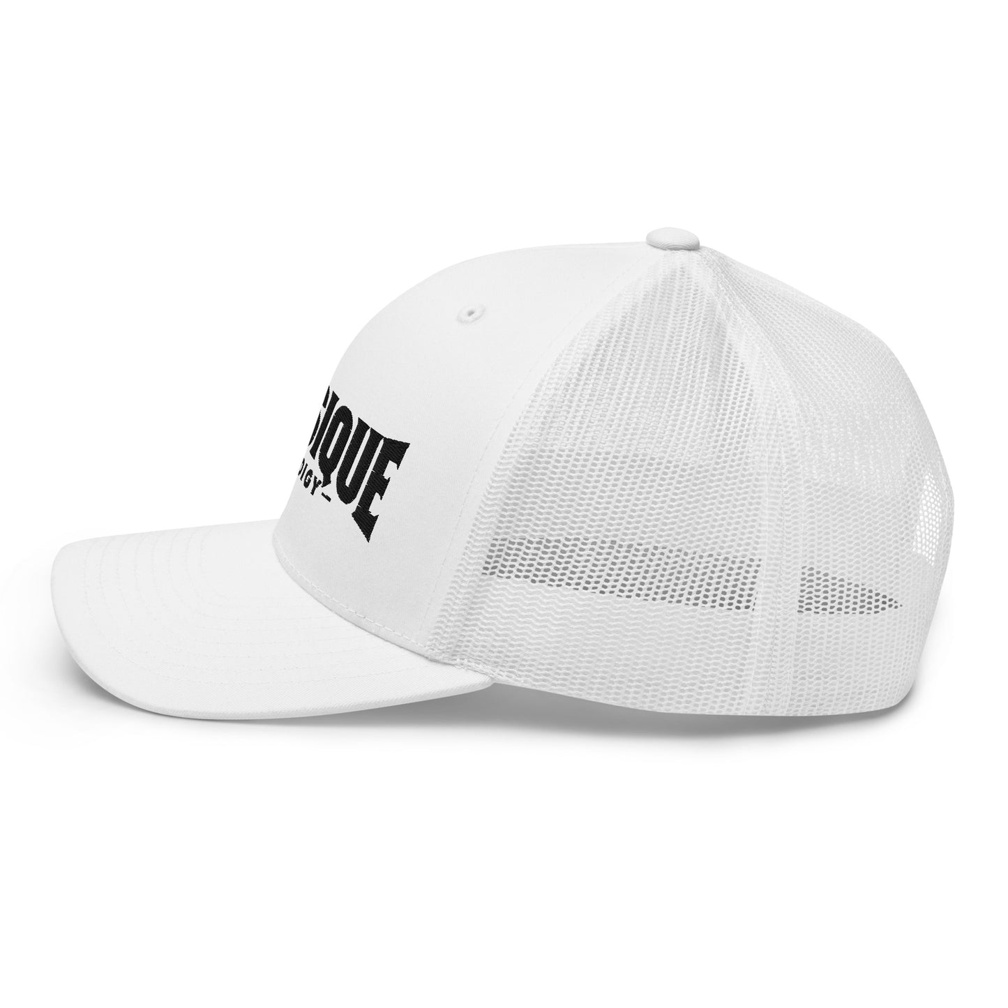 Physique Prodigy Embroidered Snapback Trucker Cap (White)